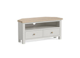 MC Grey Corner TV Stand - wooden handles